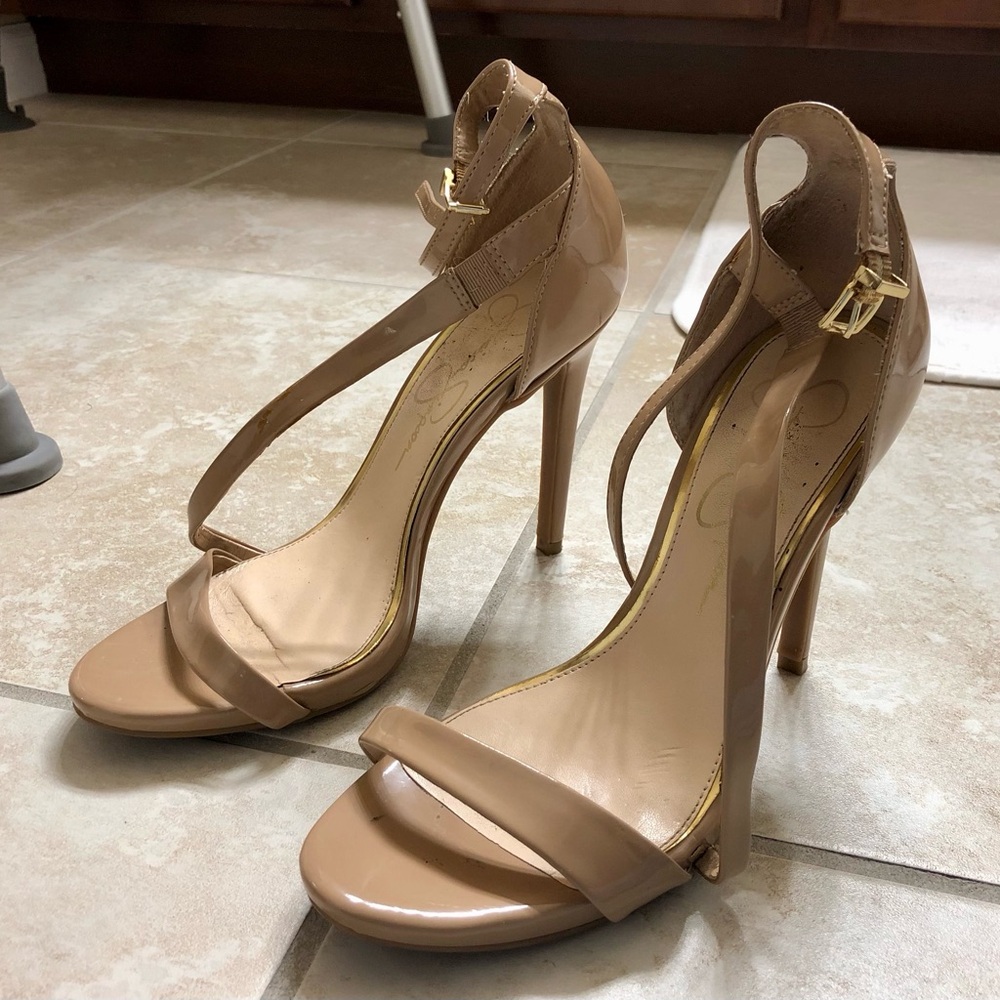 Elegant Tan High Heel Sandals